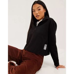 Rains Fleece W Half Zip in Black Size S